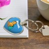 Garfield Mood Keychain Heart Love Metal Key Chain Ring
