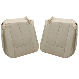 GXARTS Driver and Passenger Side Bottom Replacement Leather Seat Cover Tan Compatible with Ford Expedition 2007 2008 2009 2010 2011 2012 2013 2014