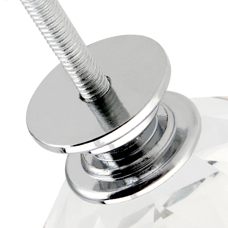 MAKTSAM 20PCS 30mm Clear Crystal Door Knobs, rystal Door Drawer