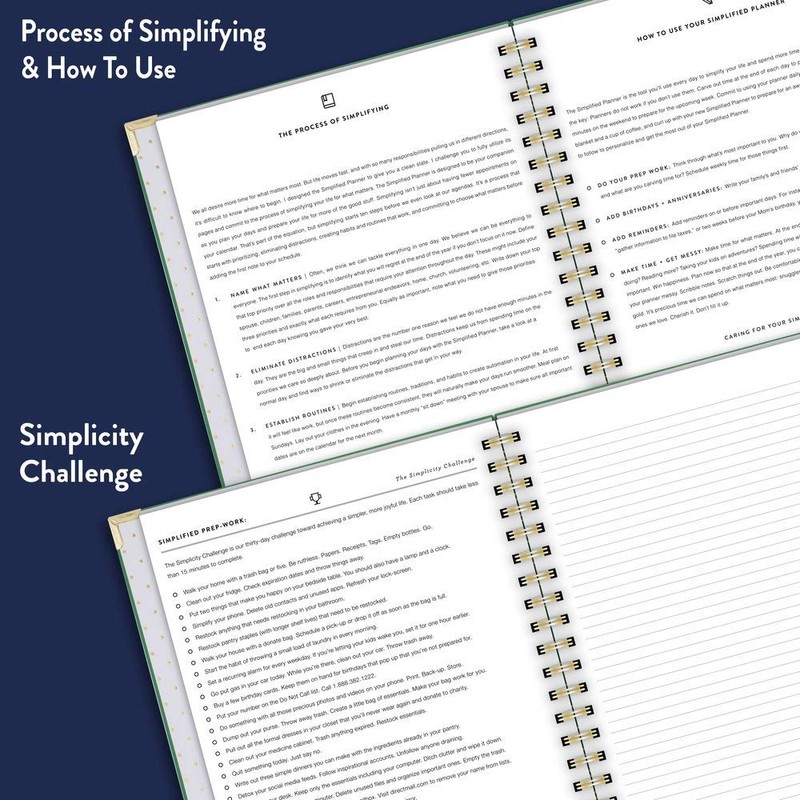 Simplified by Emily Ley 2020 Planificador semanal y mensual, 7-3/4