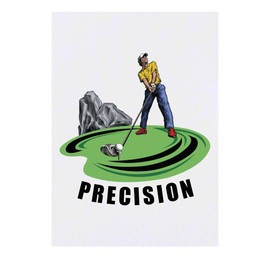 Large 'Focused Golfer's Precision Stance' Temporary Tattoo (TO00074477)