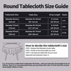 RUISIBO Round Table Cloths 60 Inch Black Tablecloth Party Outdoor