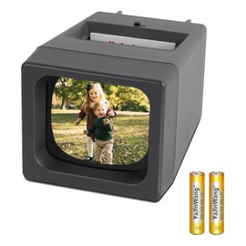 35mm Slide Film Viewer, 2X Magnification Slide Viewer, Desk Top LED Lighted Illuminated Viewing Old Slides (2 AAA Batteries Included)