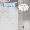 NeierThodore 12" LED Square Rainfall Shower Head Brushed Nickel Top