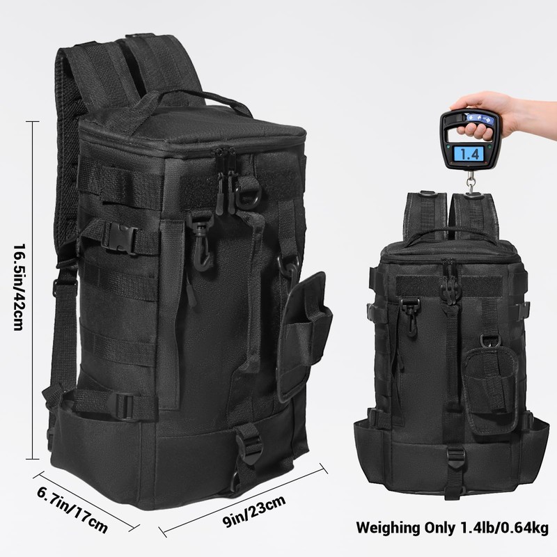 kokkoya Small Fishing Bag Tackle Backpack with Rod Holder 16L
