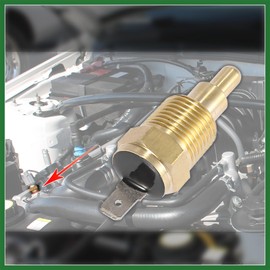 Motoforti Universal Automotive Radiator Engine Cooling Fan Temperature Thermo Sensor Switch 3/8" NPT 140 Degree on 125 Degree Off Long-Lasting