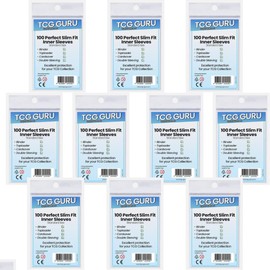 10 x 100 TCG Guru Perfect Fit Inner Sleeves 10 x 100 Soft Sleeves Size: 64 x 89 mm + Heartforcards® Shipping Protection
