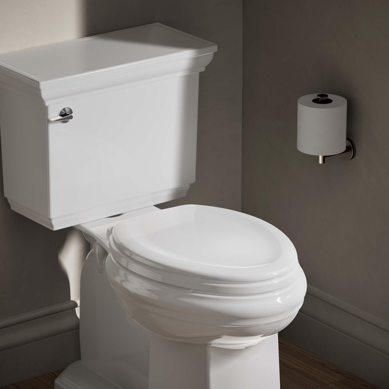 KOHLER Stonewood Quiet-Close Elongated Toilet Seat, White Finish