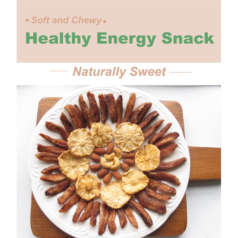 Organic Sun Dried Banana Strips - No Sugar Added -