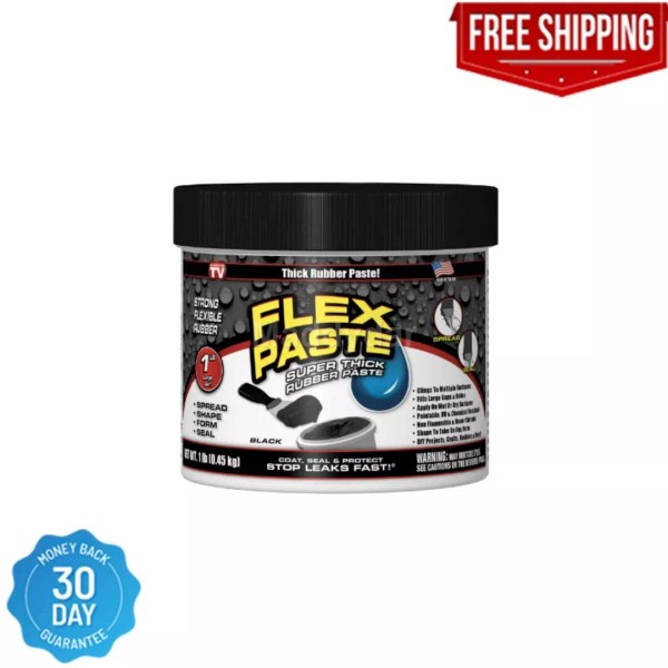 Branded Flex Paste, Super Thick Rubber Spreadable Paste, Black 1lb