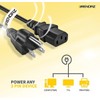 Universal AC Power Cable - 2 Pack- 3 Prong PC