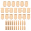 40Pcs Wooden Pegs Natural Unfinished Develop HandsOn Skills Wood Crafts