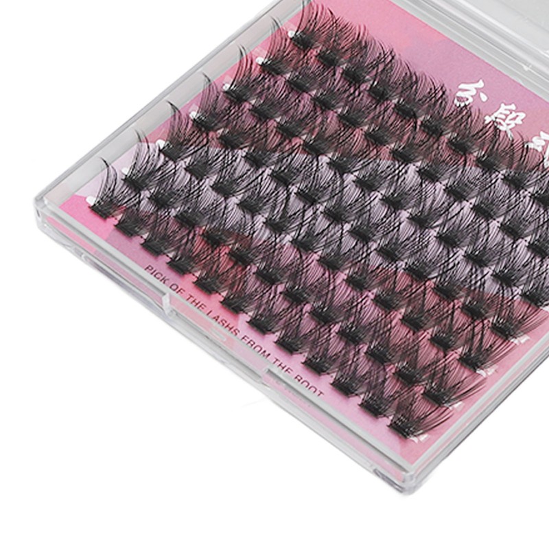 84 Clusters 14mm False Eyelashes D Curly Dense Hair DIY