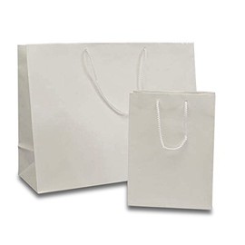 Paper Mart White Euro Bags | Quantity: 25 | Width: 12" Gusset - 5 1/2"