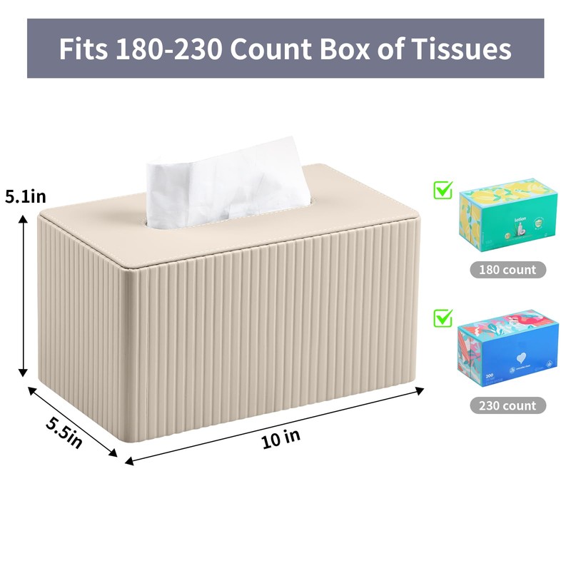 MEIBOOCH Extra Large Tissue Box Cover for Standard Size 180