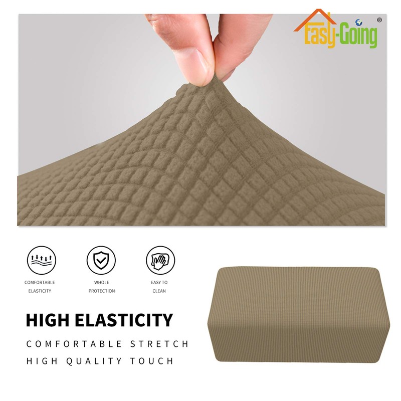 Easy-Going Funda otomana elástica fácil de Usar, Taburete de Almacenamiento