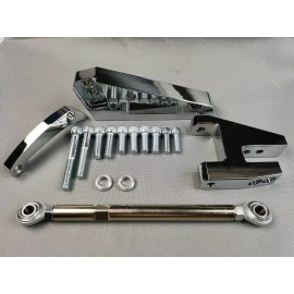 CNCRSR Small Block Chevy SWP Alternator Bracket Kit w Water Pump Crankshaft Alt Pulley