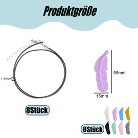 8 Stück Beißspielzeug Baby, Jungen und Mädchen Beißkette Kinder, Kauanhänger in 8 Farben Einfach zu Reinigen und Langlebig, Geeignet für Die Kaubedürfnisse und Gewohnheiten von Kindern