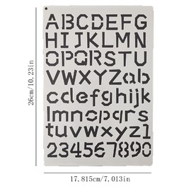 Hoshisea 8-Piece Letter Stencil Set, Letter Stencils, Letter and Number Stencils, Plastic Alphabet Stencils, Used for Painting and Sketching (White)