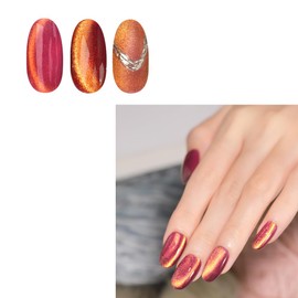 Magnetic Nail Kaguya Magnet Wrapped in Moonlight, Gold, Magnetic Powder, Color Gel, Clear Color, Color Gel, Popular, Self Gel Nail, Easy and Cute, 0.2 oz (04, 5 g)