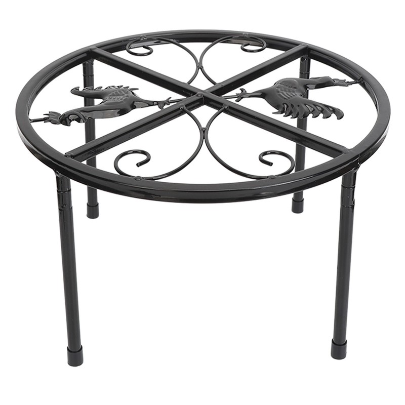 Chicken Feeder Metal Stand Indoor Outdoor Iron Flower Pot Holder