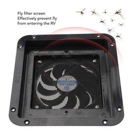 RV Side Vent Fan, 24V 7.2W 3000RPM One Way High Speed Exhaust Fan, Waterproof Air Vent Ventilation with Shutter Fit for Motorhome RV Caravan Trailer Boat Yacht