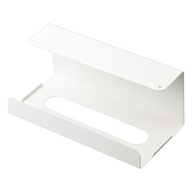 Como Life Hanging Paper Holder, Paper Holder, Tissue Case, Holder, Hanging Rack, Paper Towel Holder, Tissue Holder, Magnetic Product Attachment, Non-slip, Comes with Stopper, White, Dead Space,