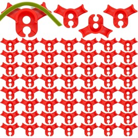 Plant Training Clips 90 Degrees Stem Trainer Clips, 40 Pieces Plants Bud Bender,Low-Stress Plants Training Clip,90° Planting Stem Bender Low Stress Planting Branch Trainer Clips for Flower, Red