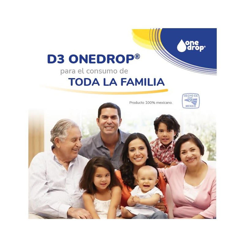 Vitamina D3 ONEDROP frasco con 3 mL, 400 UI