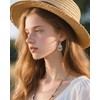 Aliyoham Boho Teardrop Earrings for Women, Sterling Silver Dangle Earrings