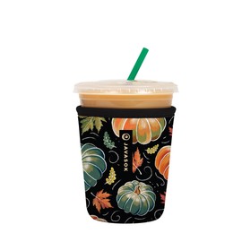 Sok It JavaSok Iced Coffee & Cold Soda Insulated Neoprene Cup Sleeve (Midnight Harvest, Small: 16-20oz)