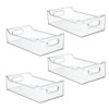 mDesign Wide Plastic Kitchen Storage Container Bins with Handles -Organization