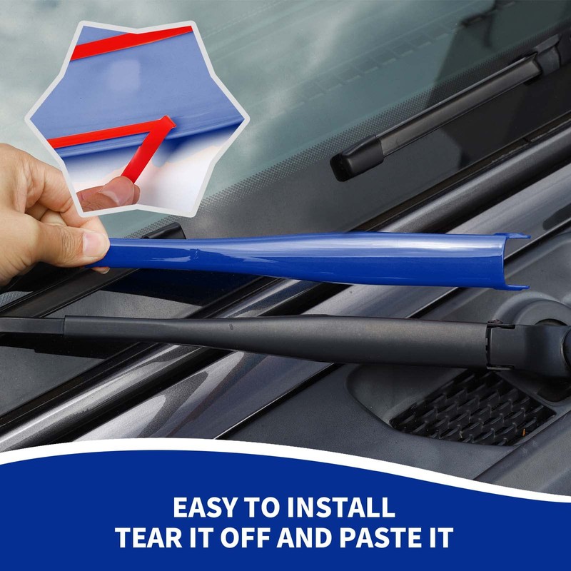 RAZPOY JK Windshield Wiper Blade Trim, 3PCS Front & Rear