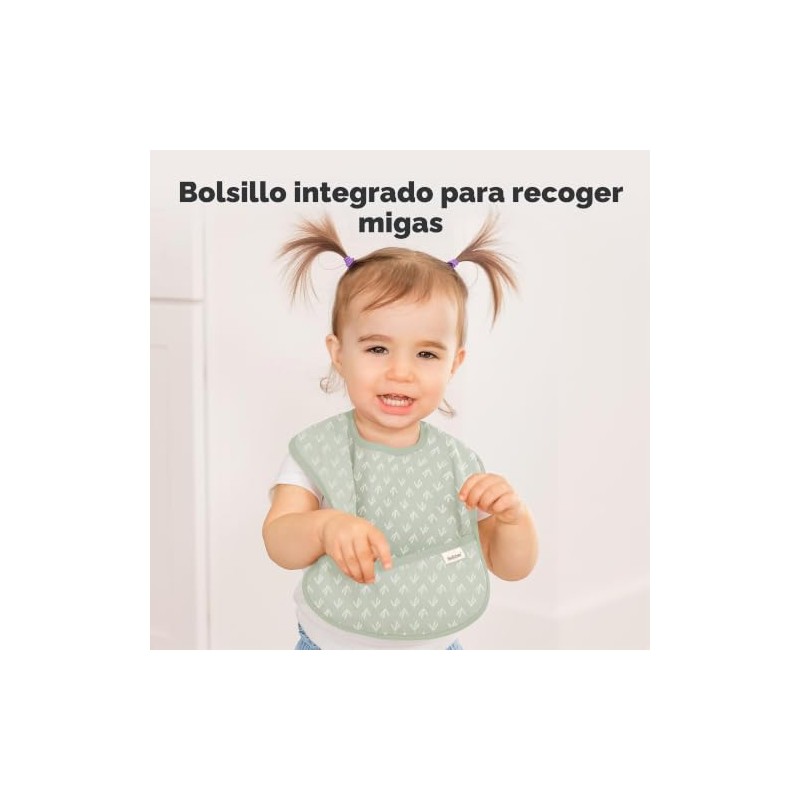 KeaBabies - Paquete de 3 baberos impermeables para bebé, ligeros,