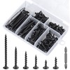 Wensilon #6 Black Fastener Drywall Screws Kit-Phillips with coarse Threaded