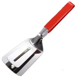 Fried Fish Spatula Turners, Stainless Steel Shovel Clip with Silicon Handle for Fried Fish, Hamburger, Barbecue and Teak (1)