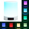 Bluetooth Speaker Alarm Clock Colorful Night Light Touch Control LED