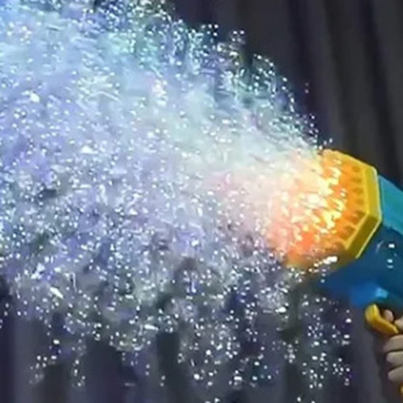 Automatic Handheld Bubble Machine Cool Fan Mode 69 Bubble Holes