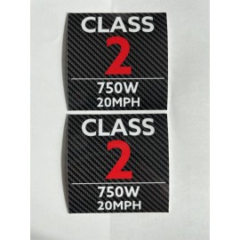 MMB (2 Pack) SurRon / Segway CLASS 2 750W Class Decal X260 Surron  Ebike E Scooter