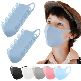 Children's Fabric Mask, Pack of 10, Blue, Face Mask, Washable, Everyday Mask, Face Mask, Mouth and Nose Protection, Girls Boys