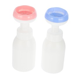 WOONEKY 2pcs Travel Foaming Dispenser Bottles Flower Shape Bubble Maker for Shower Gel Shampoo Conditioner Lotion Fun and Functional for Boys and Girls Adults