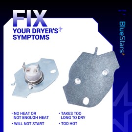 BlueStars 3977393 Dryer Thermal Fuse - Compatible with Whirlpool Maytag Roper Kenmore KitchenAid Clothes Dryers - Replaces AP3094244 3399848 AH334299 279816