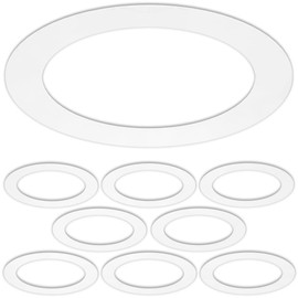 8 Pack Gloss Oversize Goof Trim Ring for Recessed Can Lighting Down Light, Outer Diameter 10 Inches, Inner Diameter 6.2 Inches