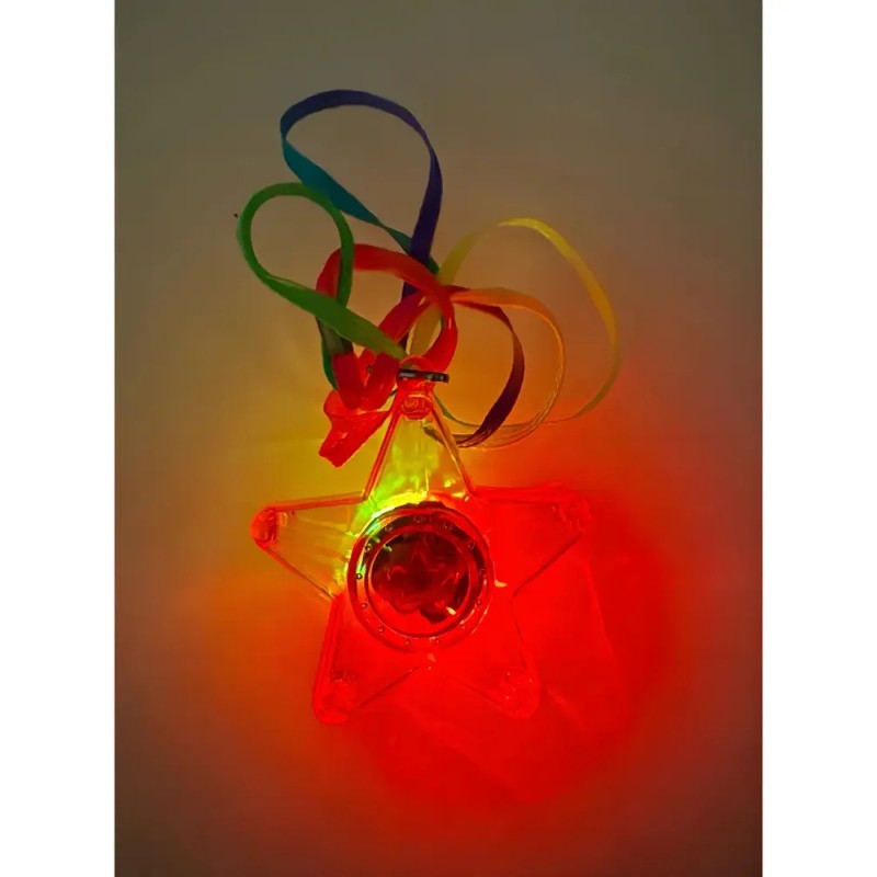 Collar Luminoso LED 25 Pack Dije Estrella SOMBRERO SANTAMARIA Fiesta