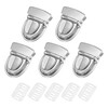 M METERXITY 5Pcs Tuck Lock Clasp Catch (30x42mm, Silver)- Purse