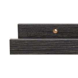 Home Basics 24" Floating Shelves, Wall Shelves for Bathroom, Living Room, Bedroom, Kitchen Decor, Shelves with Invisible Brackets (Onyx)