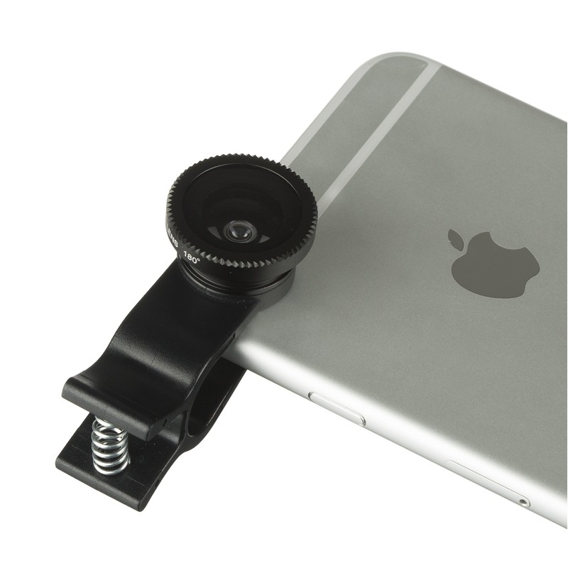 KitVision 3-in-1 Clip Lens Set for Smartphones (Macro, Fisheye and