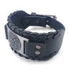 Vikings Vegvisir Viking Compass Leather Bracelet Metal Black Silver, Zinc