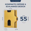 VON HEESEN Slim Wallet with RFID Protection, for Men and