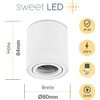 Sweet Led Set of 2 GU10 Round Square Surface-Mounted Spotlights